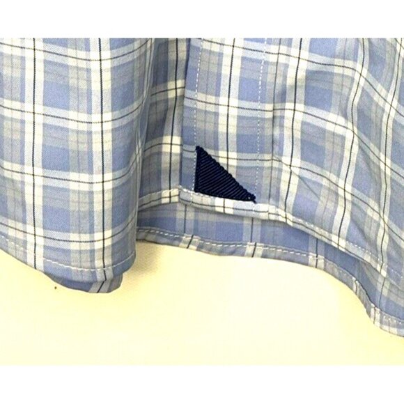 UNTUCKit Mens Button Up Shirt Zonte 40458 Long Sleeve Blue Plaid XL X-Large - Picture 6 of 13